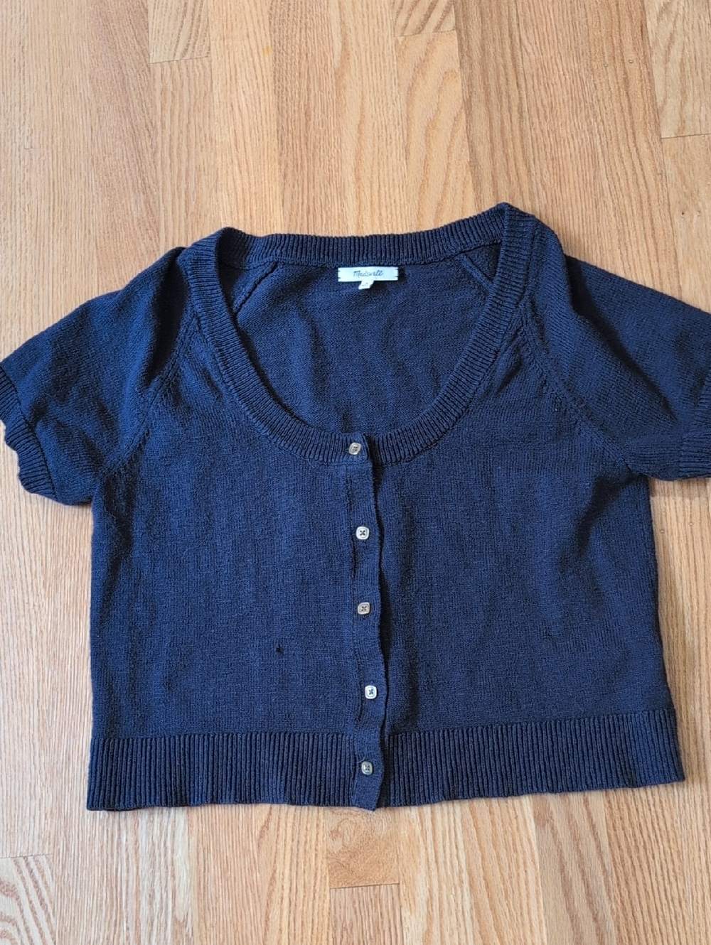 Madewell Short Sleeve Cropped Sweater Size M